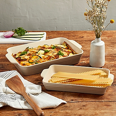 Our Table&trade; 2-Piece Stoneware Rectangular Bakers Set in Peyote. View a larger version of this product image.