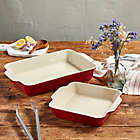 Alternate image 6 for Our Table&trade; 2-Piece Stoneware Bakers Set in Red