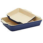 Alternate image 0 for Our Table&trade; 2-Piece Stoneware Bakers Set in Blue