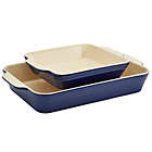 Alternate image 4 for Our Table&trade; 2-Piece Stoneware Bakers Set in Blue