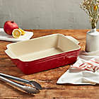 Alternate image 3 for Our Table&trade; 4 qt. Stoneware Rectangular Baker in Red
