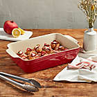 Alternate image 1 for Our Table&trade; 4 qt. Stoneware Rectangular Baker in Red
