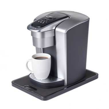 Coffee pot slide out tray