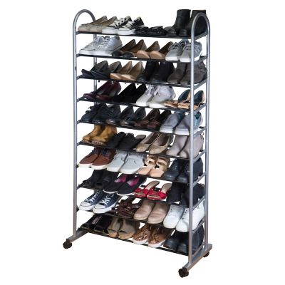 Simplify 10-Tier Mobile Shoe Rack | Bed 