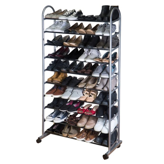 Simplify 10 Tier Mobile Shoe Rack Bed Bath Beyond