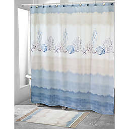 Avanti 72-Inch x 72-Inch Abstract Coastal Shower Curtain in Blue/Beige
