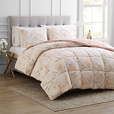Reversible 3-Piece King Comforter Set in Pink. View a larger version of this product image.