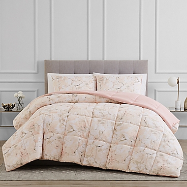 Reversible 3-Piece King Comforter Set in Pink. View a larger version of this product image.