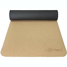 Sol Living® Cork Meditation Yoga Mat in Brown