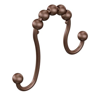 SLM-DO/67 Set of 12 Carnation Double Shower Curtain Hook in Oil Rubbed Bronze 