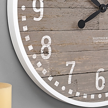 FirsTime&reg; Arlo 18-Inch Wall Clock in Grey. View a larger version of this product image.