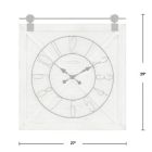 Alternate image 5 for FirsTime&reg; Farmstead Barn Door 29-Inch x 27-Inch Wall Clock in Weathered White Wash