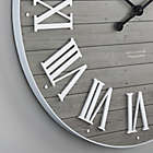 Alternate image 2 for FirsTime&reg; Emmett Shiplap 27-Inch Wall Clock in White/Grey