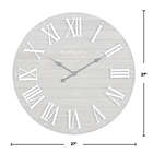 Alternate image 4 for FirsTime&reg; Emmett Shiplap 27-Inch Wall Clock in White/Grey