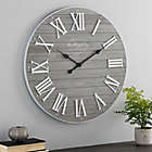Alternate image 1 for FirsTime&reg; Emmett Shiplap 27-Inch Wall Clock in White/Grey
