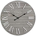 Alternate image 0 for FirsTime&reg; Emmett Shiplap 27-Inch Wall Clock in White/Grey