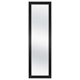 No Tools 51-Inch x 15-Inch Over-the-Door-Mirror in Black
