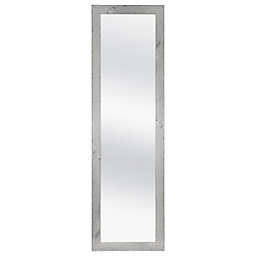No Tools 51-Inch x 15-Inch Over-the-Door-Mirror in White
