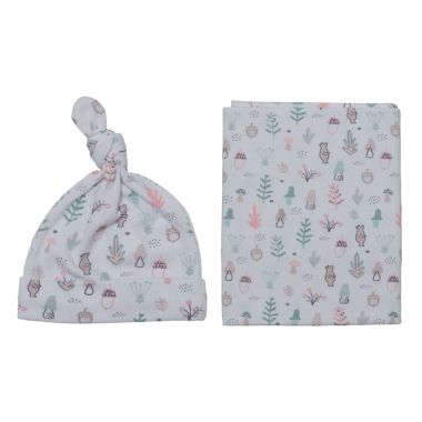 So 'Dorable&reg; 2-Piece Hat and Swaddle Set in Forest. View a larger version of this product image.