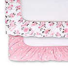 Alternate image 5 for The Peanutshell&trade; 2-Pack Floral Changing Pad Covers in Pink