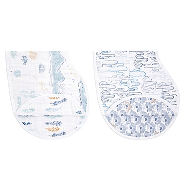 aden + anais&reg; Sunrise 2-Pack Burpy Bibs. View a larger version of this product image.