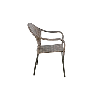 Destination Summer Wicker Stackable Patio Chair in Brown. View a larger version of this product image.
