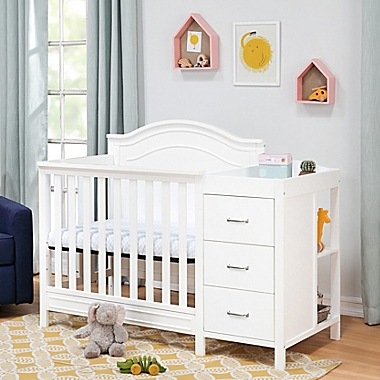 DaVinci Charlie 4-in-1 Convertible Mini Crib &amp; Changer in White. View a larger version of this product image.