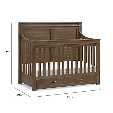 Million Dollar Baby Wesley Farmhouse 4 in 1 Convertible Crib in Stablewood. View a larger version of this product image.