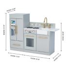 Alternate image 4 for Teamson Kids Little Chef Chelsea Modern Play Kitchen in Silver Grey
