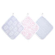 aden + anais&trade; essentials Damsel 3-Pack Muslin Washcloths in Pink