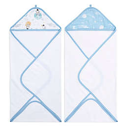 aden + anais™ essentials Space 2-Pack Hooded Towels in Blue