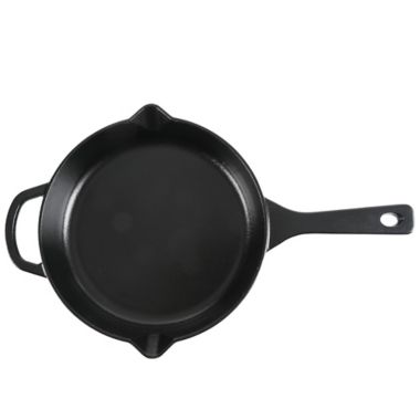 Our Table&trade; 12-Inch Preseasoned Cast Iron Skillet in Black. View a larger version of this product image.