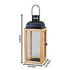 Alternate image 1 for Destination Summer Outdoor Large Wood Lantern in Brown