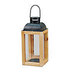 Alternate image 0 for Destination Summer Outdoor Small Wood Lantern in Brown