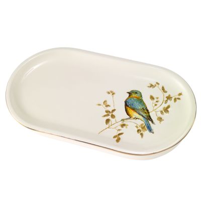 Avanti Gilded Birds Vanity Tray in Ivory