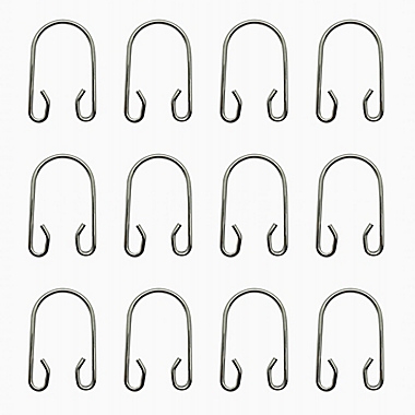 Haven&trade; U-Shaped Shower Curtain Hooks in Chrome (Set of 12). View a larger version of this product image.