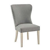 Madison Park Signature Helena Wood Highback Dining Side Chair in Light Grey