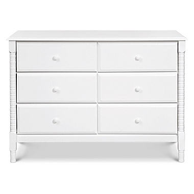 DaVinci Jenny Lind 6-Drawer Spindle Dresser in White. View a larger version of this product image.