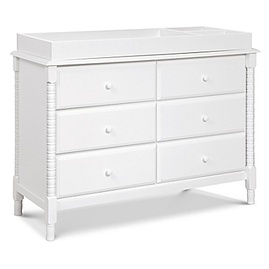 DaVinci Jenny Lind 6-Drawer Spindle Dresser in White. View a larger version of this product image.
