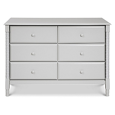 DaVinci Jenny Lind 6-Drawer Spindle Dresser in Fog Grey. View a larger version of this product image.
