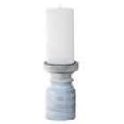 Alternate image 1 for Bee &amp; Willow&trade; Small Wooden Pillar Candle Holder in White Wash