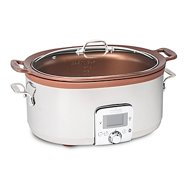 All-Clad Gourmet 7 qt. Slow Cooker with Aluminum Insert in Silver. View a larger version of this product image.