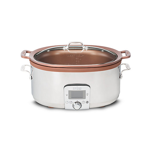 Alternate image 1 for All-Clad Gourmet 7 qt. Slow Cooker with Aluminum Insert in Silver