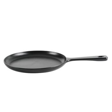 Our Table&trade; 10-Inch Preseasoned Cast Iron Round Griddle in Black. View a larger version of this product image.