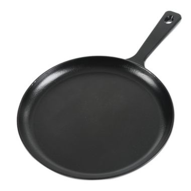Our Table&trade; 10-Inch Preseasoned Cast Iron Round Griddle in Black. View a larger version of this product image.