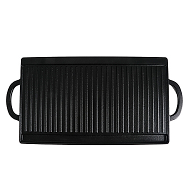 Our Table&trade; Preseasoned Cast Iron Double Burner Grill in Black. View a larger version of this product image.