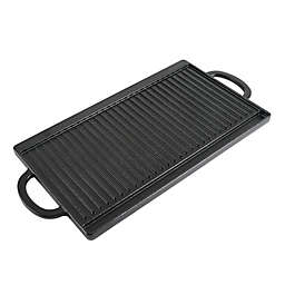 Our Table™ Preseasoned Cast Iron Double Burner Grill in Black