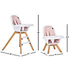 Alternate image 11 for Evolur Zoodle 3-in-1 High Chair and  Booster Feeding Chair  in Pink
