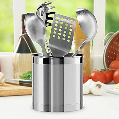 Simply Essential&trade; Jumbo Stainless Steel Utensil Holder. View a larger version of this product image.