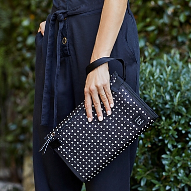 Petunia Pickle Bottom Geometric Nimble Diaper Clutch in Black. View a larger version of this product image.